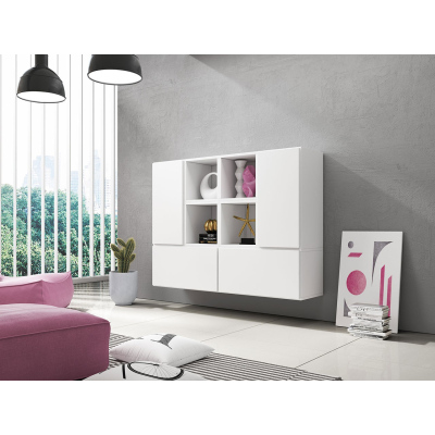 Stěna do obývacího pokoje NORMANDIA 19 - bílá