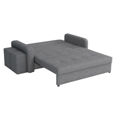 Rozkládací pohovka s taburety BELA HOME 2 - černá, levé provedení