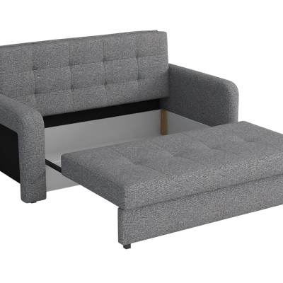 Rozkládací pohovka s taburety BELA HOME 2 - černá, levé provedení