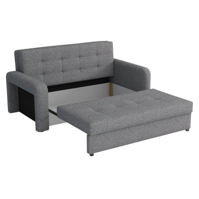 Rozkládací pohovka s taburety BELA HOME 2 - černá, levé provedení