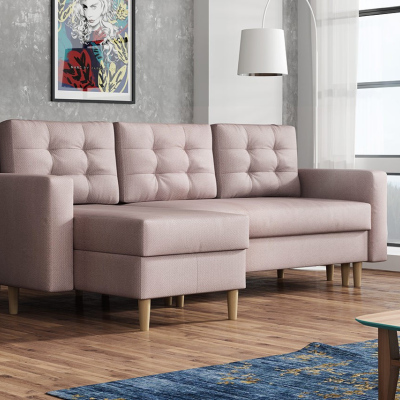 Rohová sedací souprava KALABOZO - růžová