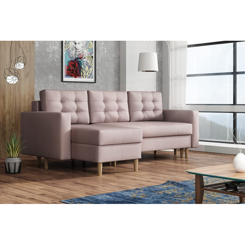 Rohová sedací souprava KALABOZO - růžová