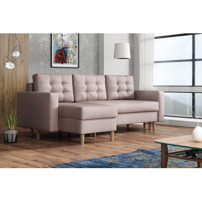 Rohová sedací souprava KALABOZO - růžová