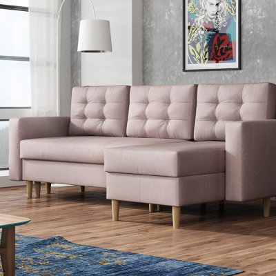 Rohová sedací souprava KALABOZO - růžová