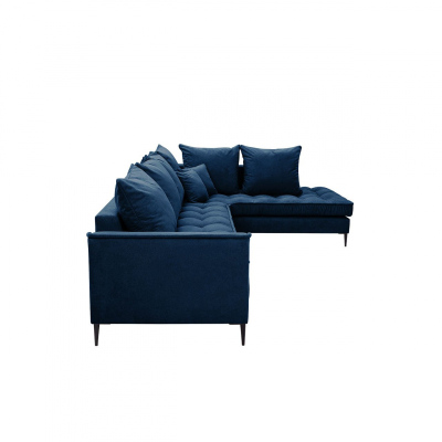Rohová sedací souprava CAREPA - modrá, pravý roh
