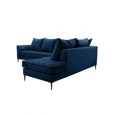 Rohová sedací souprava CAREPA - modrá, pravý roh