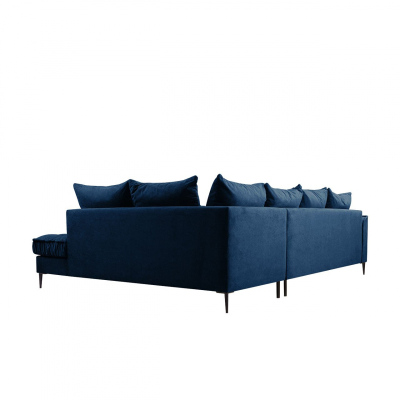 Rohová sedací souprava CAREPA - modrá, pravý roh