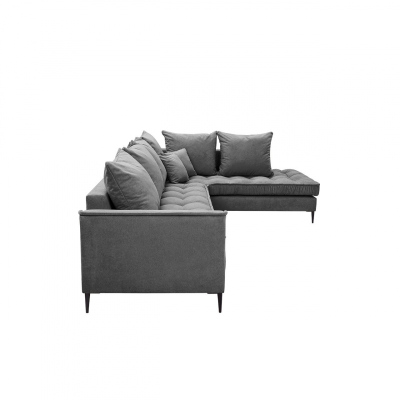 Rohová sedací souprava CAREPA - šedá, pravý roh