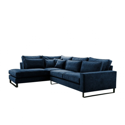 Rohová sedací souprava JACINTO - růžová, pravý roh