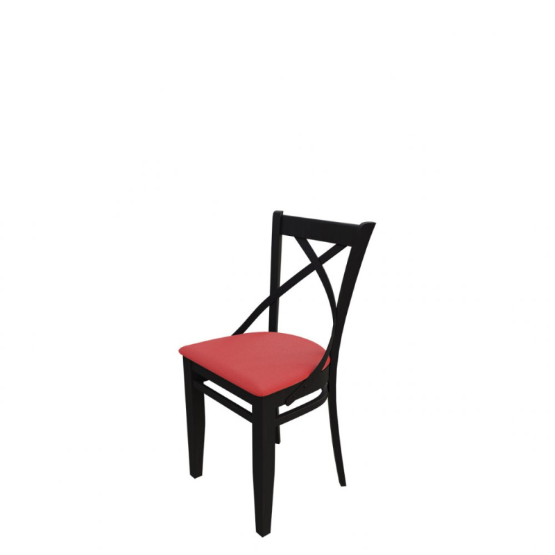 Židle do jídelny MOVILE 41 - wenge / červená ekokůže