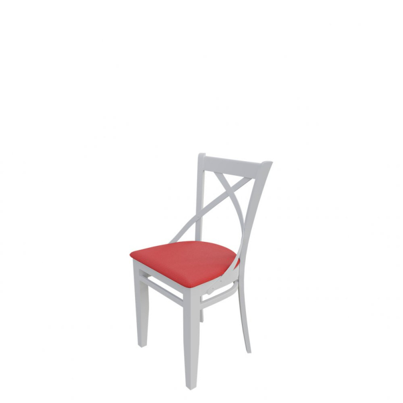 Židle do jídelny MOVILE 41 - bílá / červená ekokůže