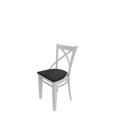 Židle do jídelny MOVILE 41 - bílá / černá ekokůže