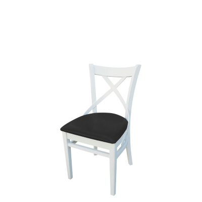 Židle do jídelny MOVILE 41 - bílá / černá ekokůže