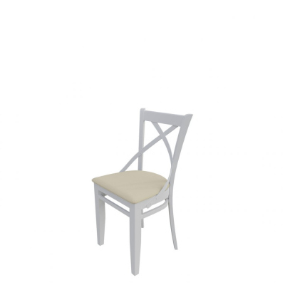 Židle do jídelny MOVILE 41 - bílá / béžová ekokůže