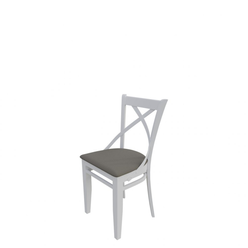 Židle do jídelny MOVILE 41 - bílá / šedá ekokůže