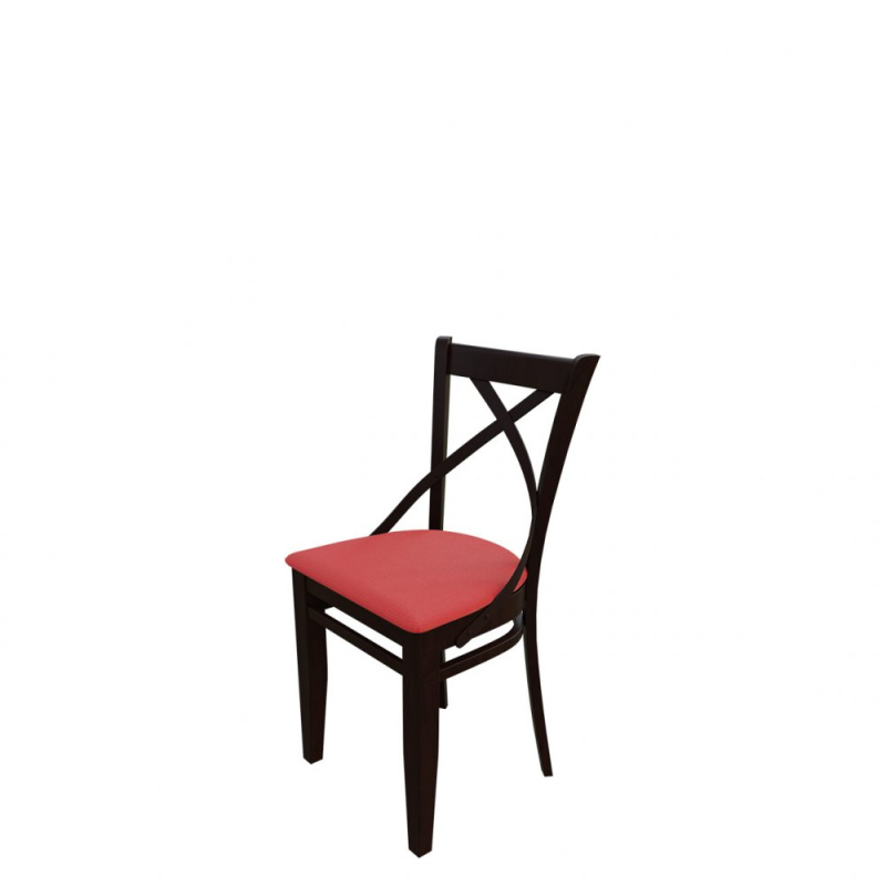 Židle do jídelny MOVILE 41 - ořech / červená ekokůže