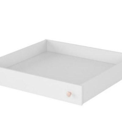 Dětská postel s matrací a šuplíky 90x200 LEGUAN - bílá / růžová