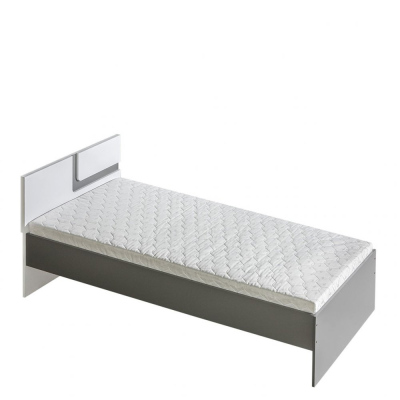 Jednolůžková postel 90x200 CHOCHO - antracitová / bílá