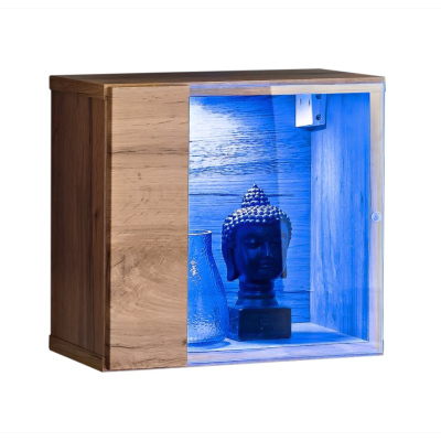 Stěna do obývacího pokoje RIONATA 21 - černá / dub wotan