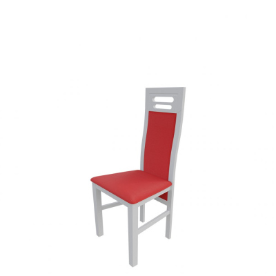 Židle do jídelny MOVILE 40 - bílá / červená ekokůže