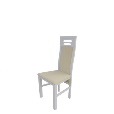 Židle do jídelny MOVILE 40 - bílá / béžová ekokůže