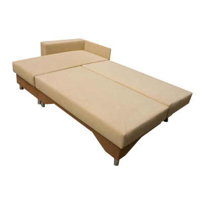 Rohová rozkládací sedačka MONITOS - hnědá 1 / béžová, levý roh