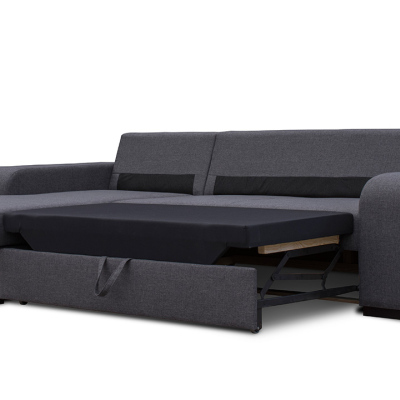 Rozkládací sedačka s úložným prostorem ASTREAS - šedá, pravý roh