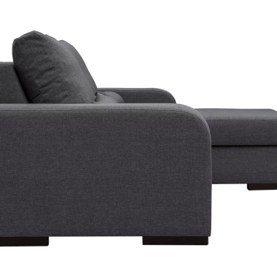Rozkládací sedačka s úložným prostorem ASTREAS - šedá, pravý roh