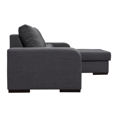Rozkládací sedačka s úložným prostorem ASTREAS - šedá, pravý roh