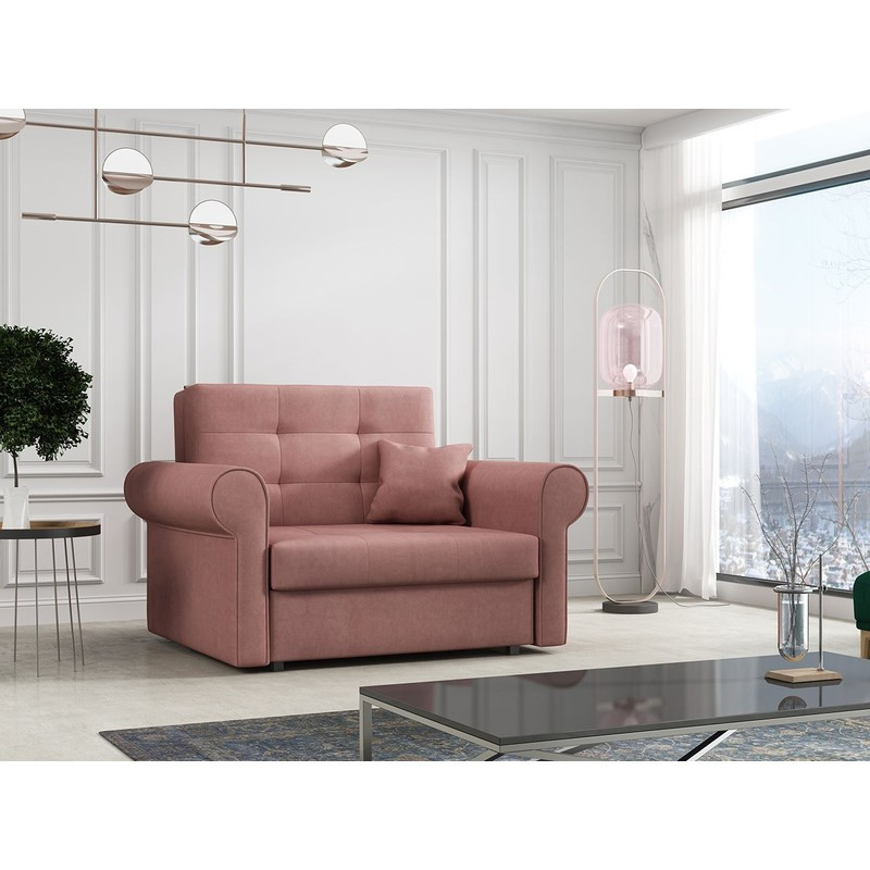 Rozkládací křeslo BELA SILVER 1 - růžové