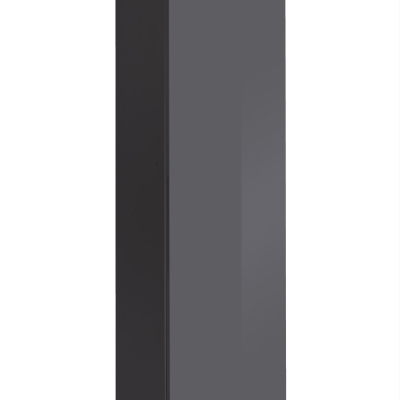 Obývací stěna s kovovými prvky RIONATA 4 - grafit / černá