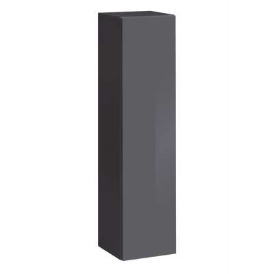 Obývací stěna s kovovými prvky RIONATA 8 - grafit / černá