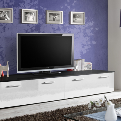 TV stolek DAN - černý / bílý