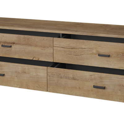 Sestava nábytku do obývacího pokoje TERESEN 1 - dub lefkas / černá