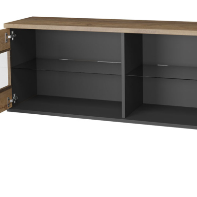 Sestava nábytku do obývacího pokoje TERESEN 1 - dub lefkas / černá