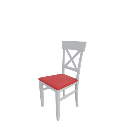 Jídelní židle MOVILE 39 - bílá / červená ekokůže