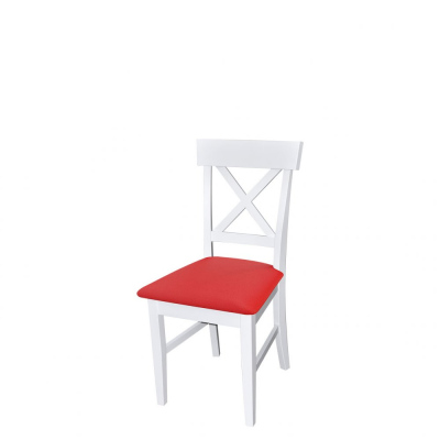 Jídelní židle MOVILE 39 - bílá / červená ekokůže