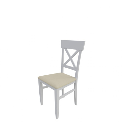 Jídelní židle MOVILE 39 - bílá / béžová ekokůže