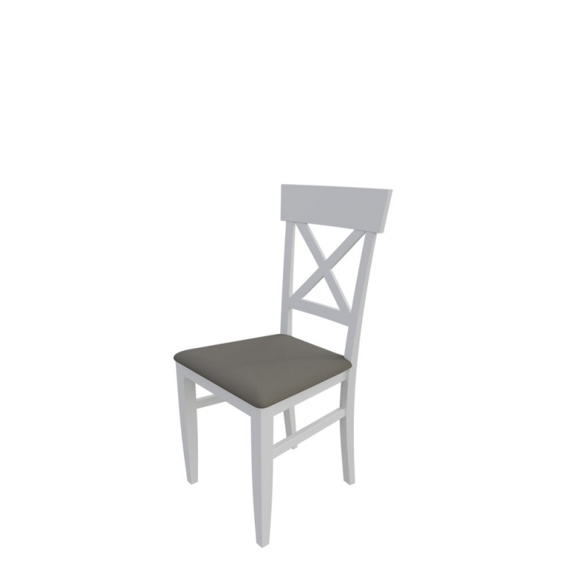 Jídelní židle MOVILE 39 - bílá / šedá ekokůže