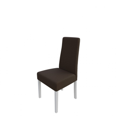 Čalouněná jídelní židle MOVILE 38 - bílá / tmavá hnědá 1