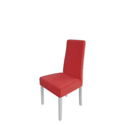 Čalouněná jídelní židle MOVILE 38 - bílá / červená ekokůže