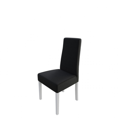 Čalouněná jídelní židle MOVILE 38 - bílá / černá ekokůže