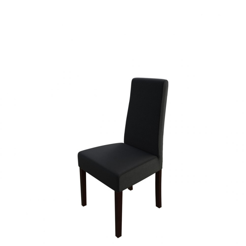 Čalouněná jídelní židle MOVILE 38 - ořech / černá ekokůže