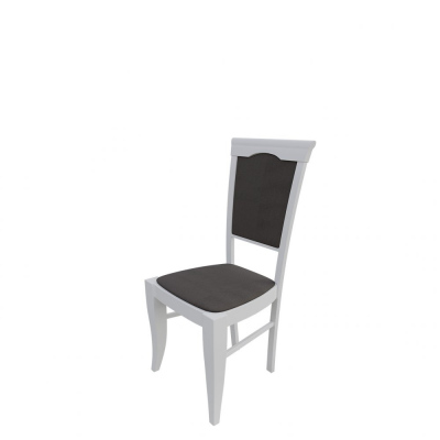 Čalouněná jídelní židle MOVILE 1 - bílá / tmavá hnědá 2