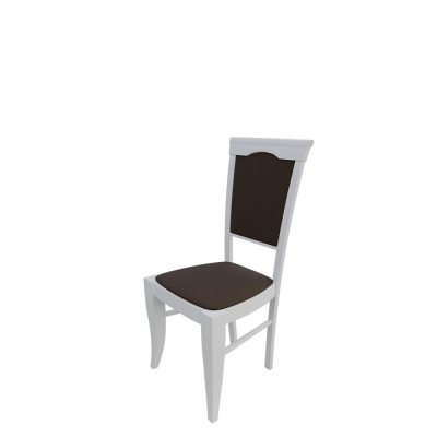Čalouněná jídelní židle MOVILE 1 - bílá / tmavá hnědá 1
