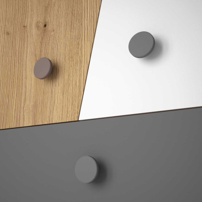 Regál CHIMA - dub artisan / bílý / šedý