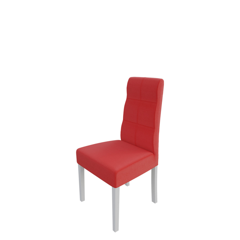 Jídelní židle MOVILE 37 - bílá / červená ekokůže