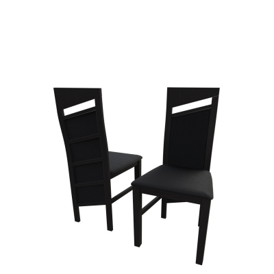 Čalouněná kuchyňská židle MOVILE 36 - wenge / černá ekokůže