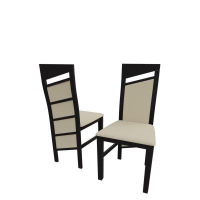 Čalouněná kuchyňská židle MOVILE 36 - wenge / béžová ekokůže