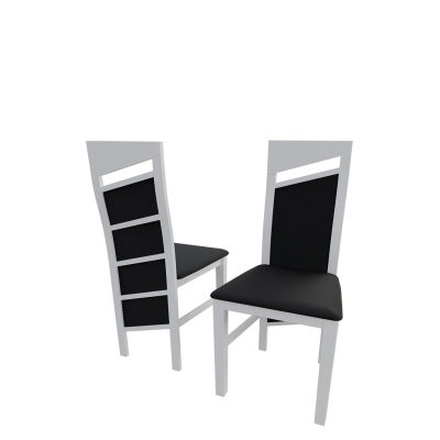Čalouněná kuchyňská židle MOVILE 36 - bílá / černá ekokůže